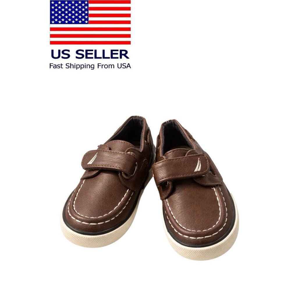 Nautica Toddler Boy Little River 2 Boat Deck Shoes Brown Size 7